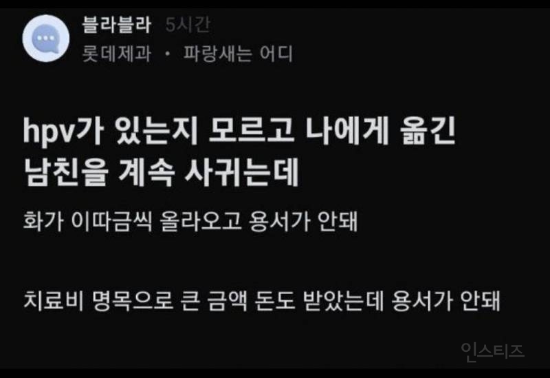 성병 억울하다고 하다가 의사에게 명치 맞은 블라 유저 | 인스티즈