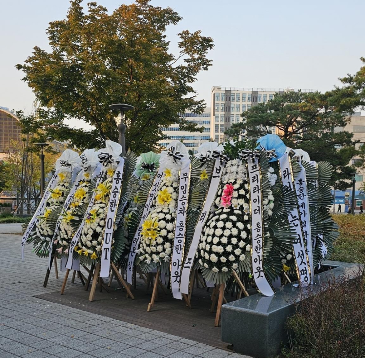 [마플] 그렇게 많이 쓰인다는 근조화환 시위도 같이보여드림 | 인스티즈