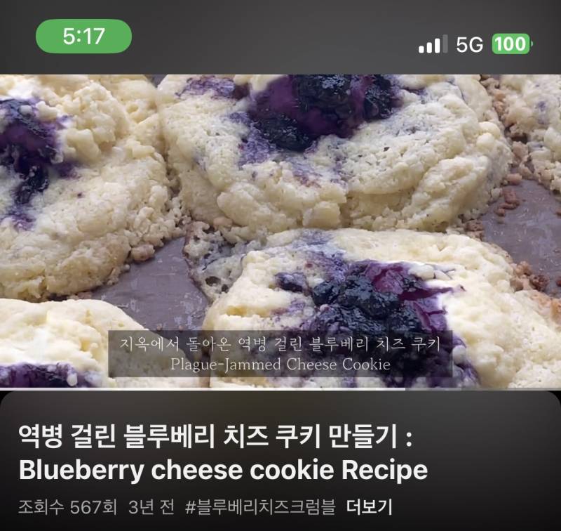 [잡담] 아닠ㅋㅋㅠㅠ 나 블루베리 쿠키 만들려고 유튜브 쳤는뎈ㅋㅋㅋㅋ | 인스티즈