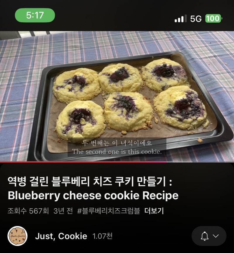 [잡담] 아닠ㅋㅋㅠㅠ 나 블루베리 쿠키 만들려고 유튜브 쳤는뎈ㅋㅋㅋㅋ | 인스티즈