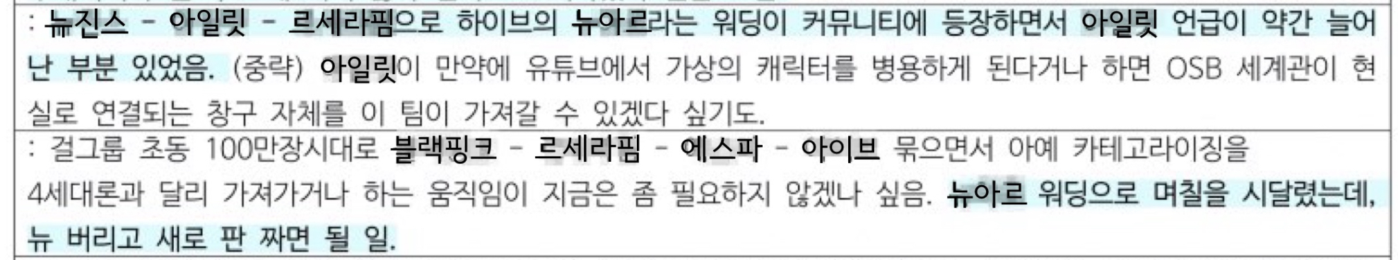 [마플] 뉴진스는 알겠는데 뷔는 왜? 하이브 소속 가수가 아님..? | 인스티즈