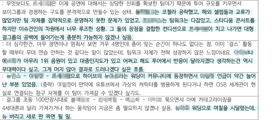 [정리글] 하이브 내부보고서 속 뉴진스에 대한 평가 (데뷔 전/직후/성공 이후) | 인스티즈