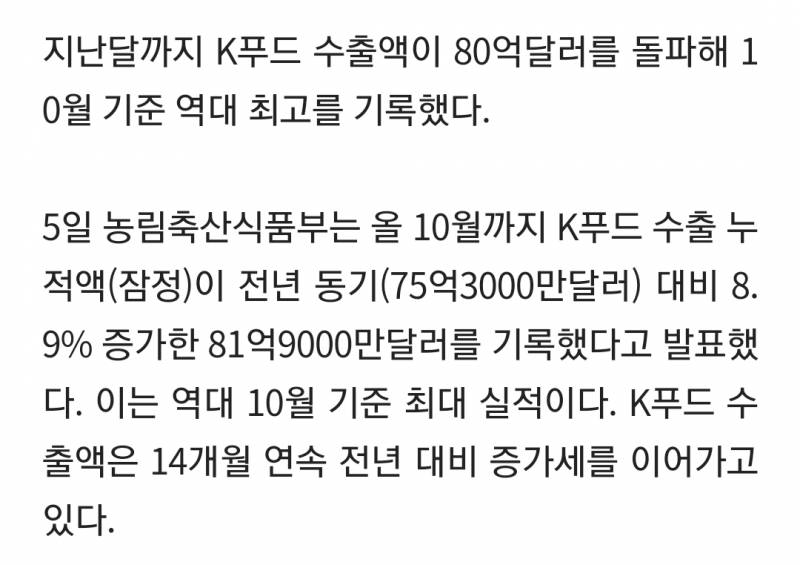 [잡담] K-푸드가 중국보다 미국에서 더 팔린대ㄷㄷ | 인스티즈