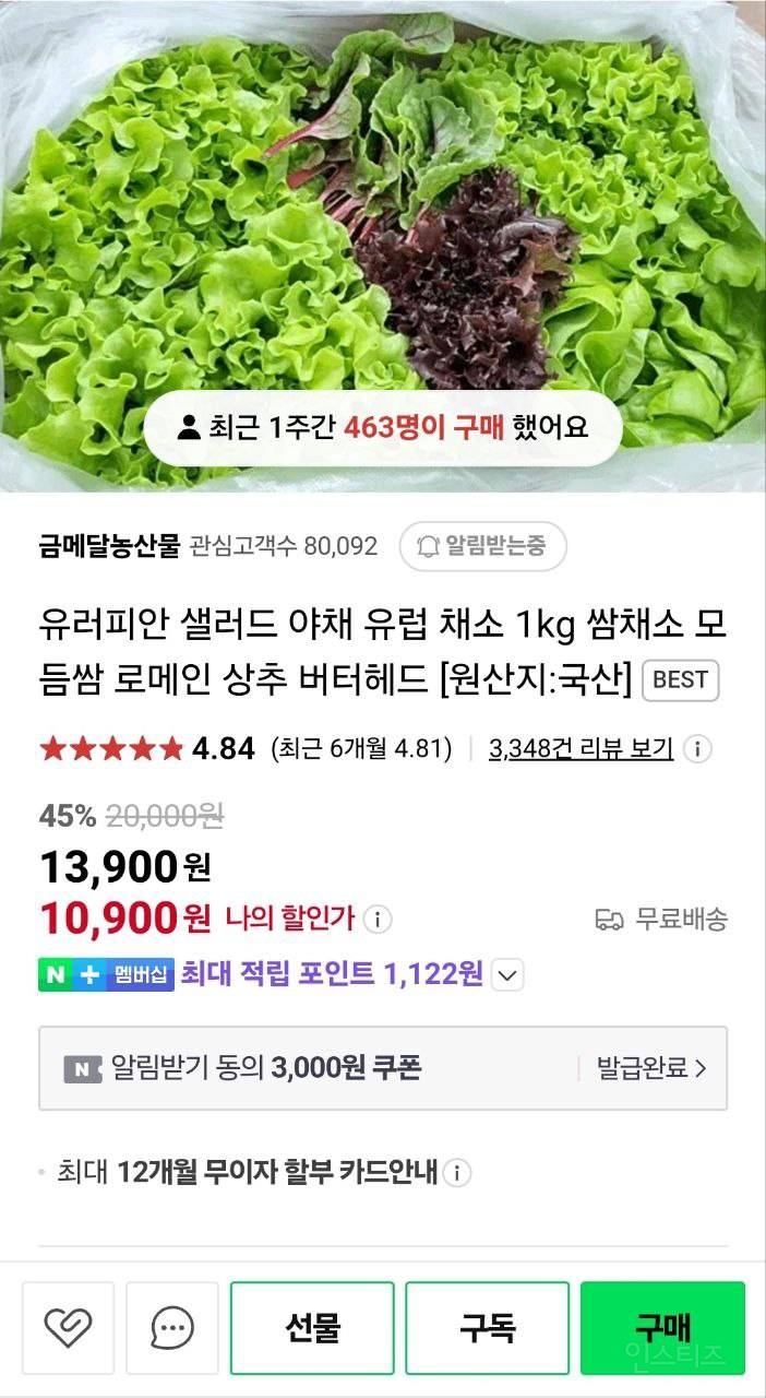 다이어트 유러피안샐러드 초특가 | 인스티즈