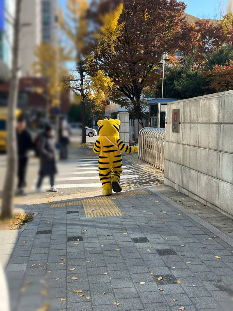 오늘 뮤뱅 사녹 현장에 호랑이 탈 인형이 돌아다닌 이유 | 인스티즈