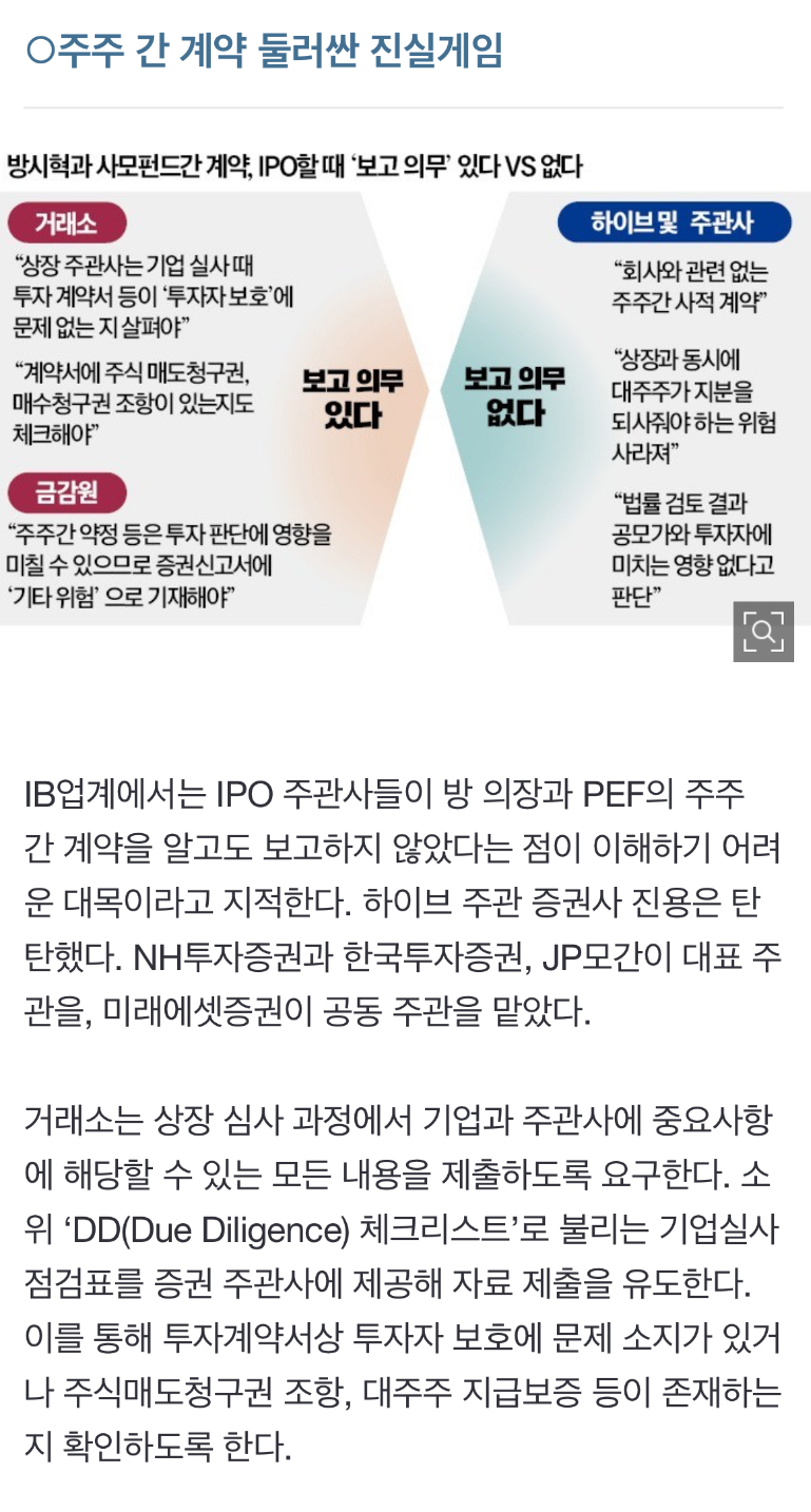 [정보/소식] "방시혁, 대주주 락업 회피나 다름없어"…주관사도 '비밀 계약' 숨겨 | 인스티즈