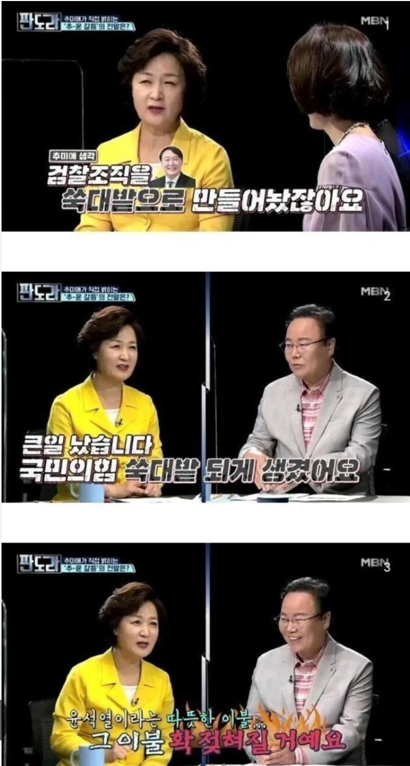 [정보/소식] 추미애의 2년 전 예언 "윤석열이 국민의힘을 쑥대밭으로" | 인스티즈