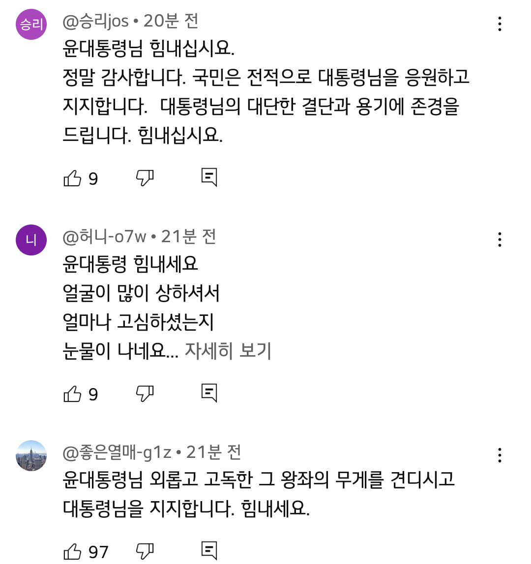 [잡담] 와 윤석열 채널 댓 봐봐 대국민담화 | 인스티즈