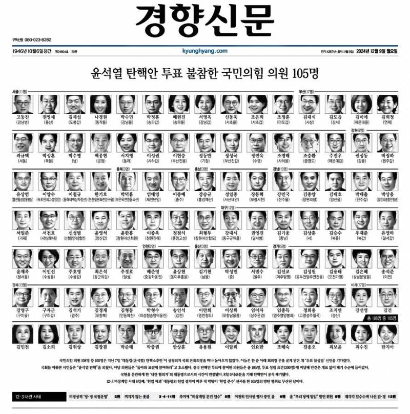 현재 반응터진 내일자 경향신문 1면.JPG | 인스티즈