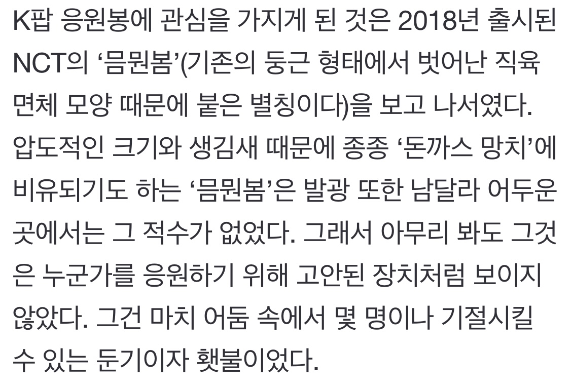 [잡담] 와 경향신문에서 믐뭔봄이랑 응원문화로 칼럼 나왔다 | 인스티즈