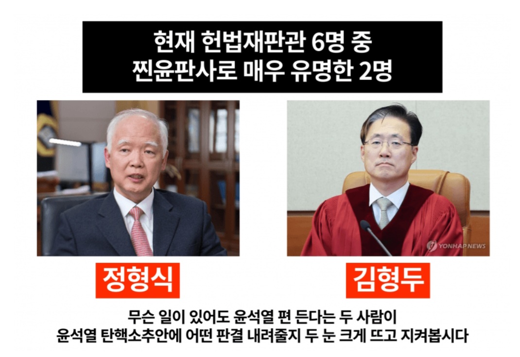 [잡담] 지금부터 계속 눈치줘야 한다는 헌법재판관 요주의 인물 2명 | 인스티즈