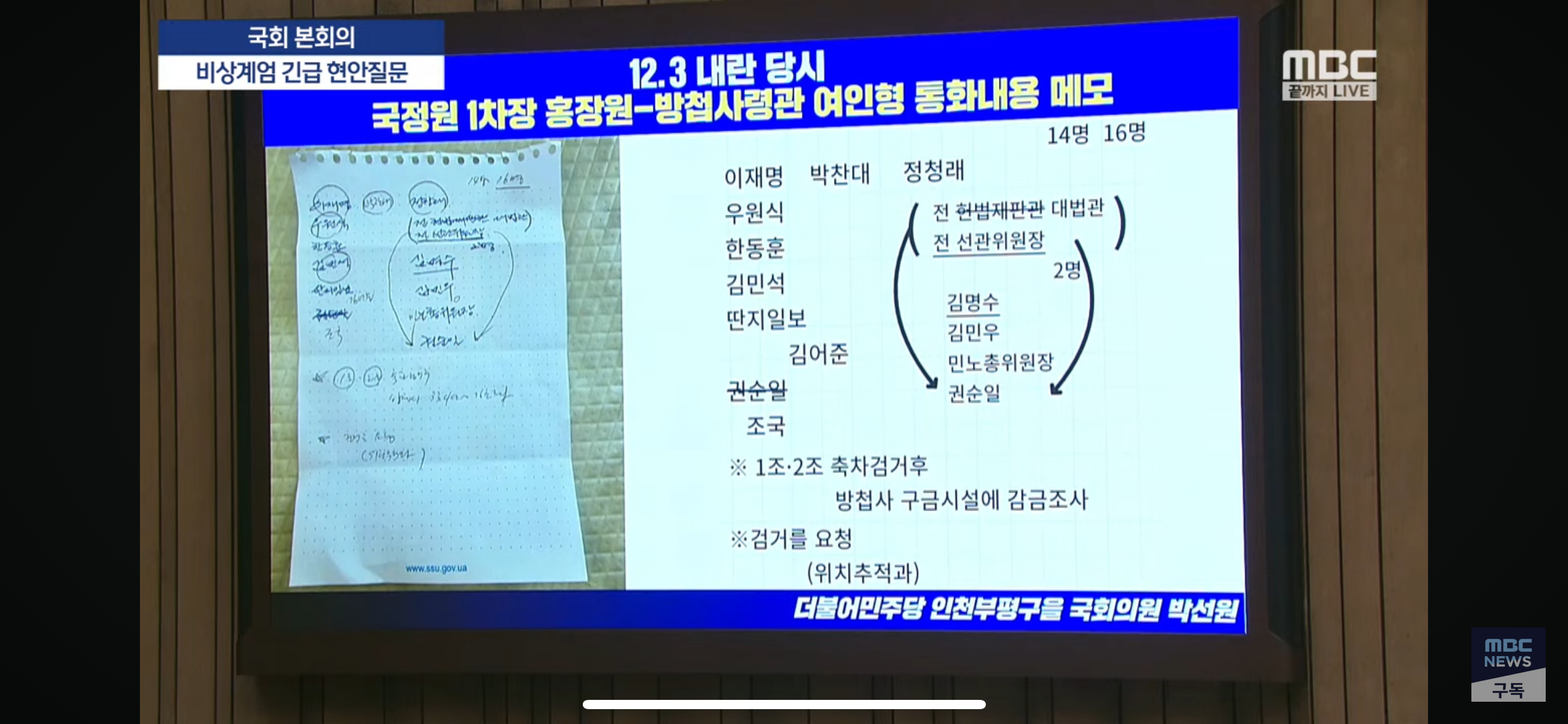 [정보/소식] 국정원 1차장 홍장원-방첩사령관 여인형 통화내용 메모 | 인스티즈