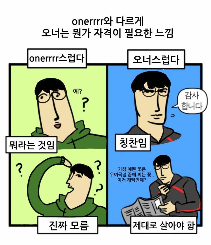 [잡담] onerrrr스럽다 vs 오너스럽다 차이 | 인스티즈