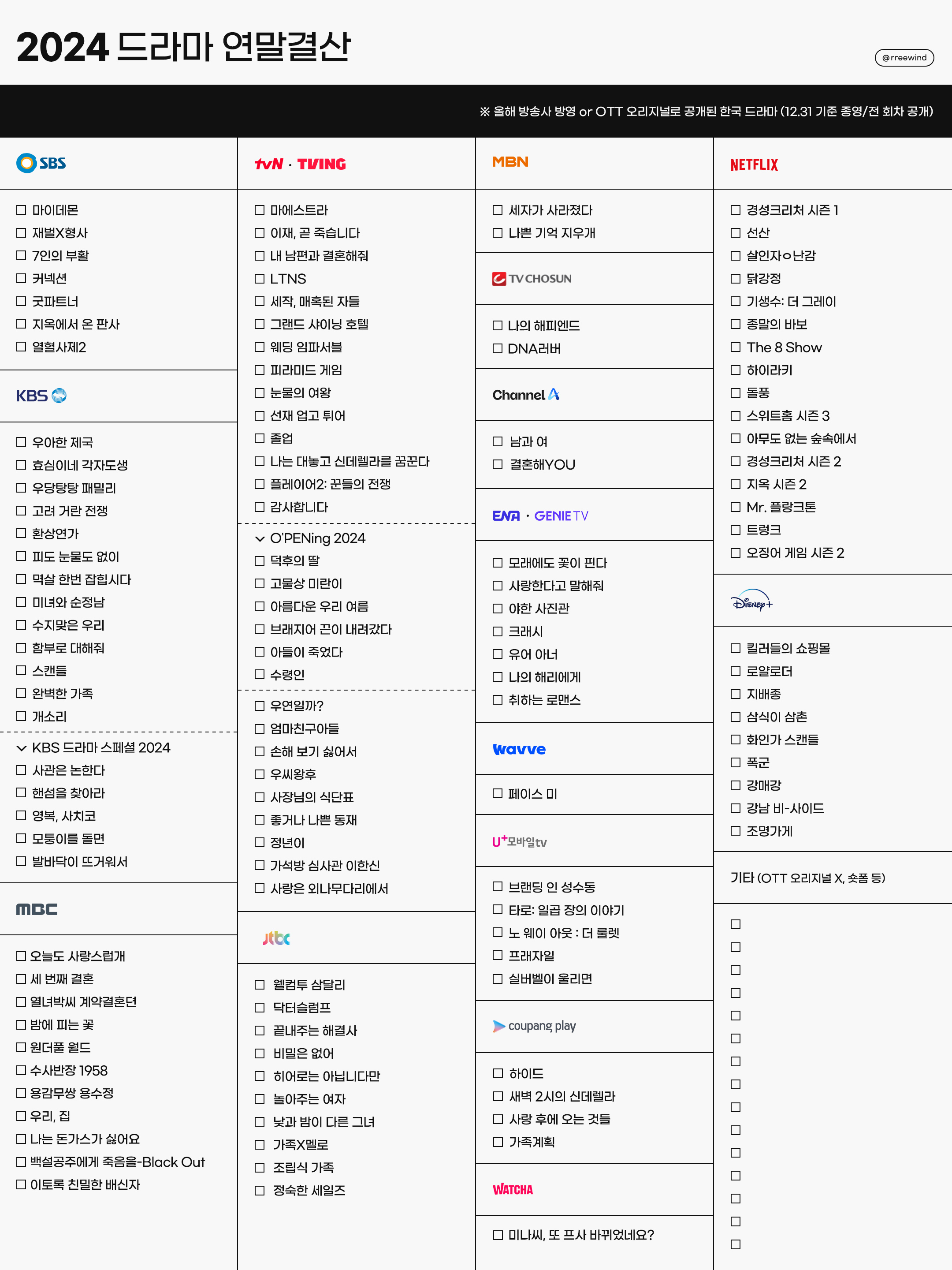 [잡담] 2024 한드 연말결산 | 인스티즈