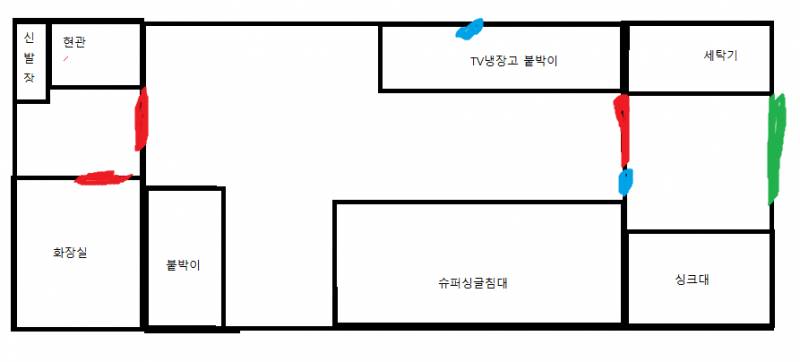 [잡담] 인테리어 도와달라고 했던 익이야! (도면 그려왔어!) | 인스티즈