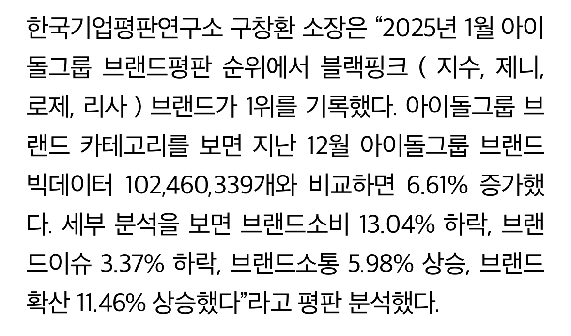 [정보/소식] 뉴진스, 아이돌 평판 순위권에서 실종…30위에도 못 들어 | 인스티즈