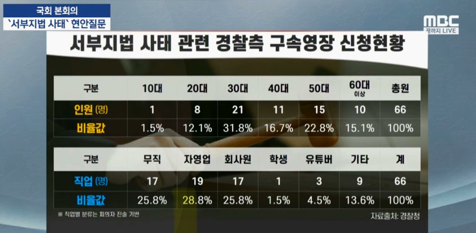 [잡담] 서부지법 사태 가담자 연령과 직업 공개 | 인스티즈