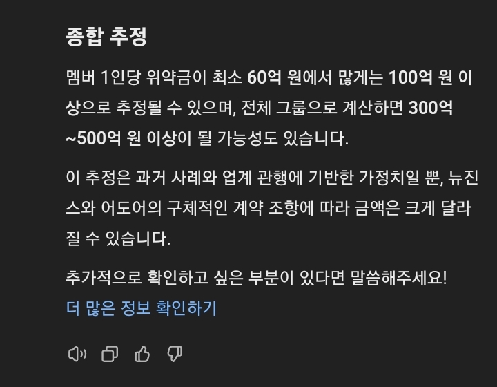 [마플] 챗gpt한테 물어본 뉴진스 탈어도어 위약금 | 인스티즈