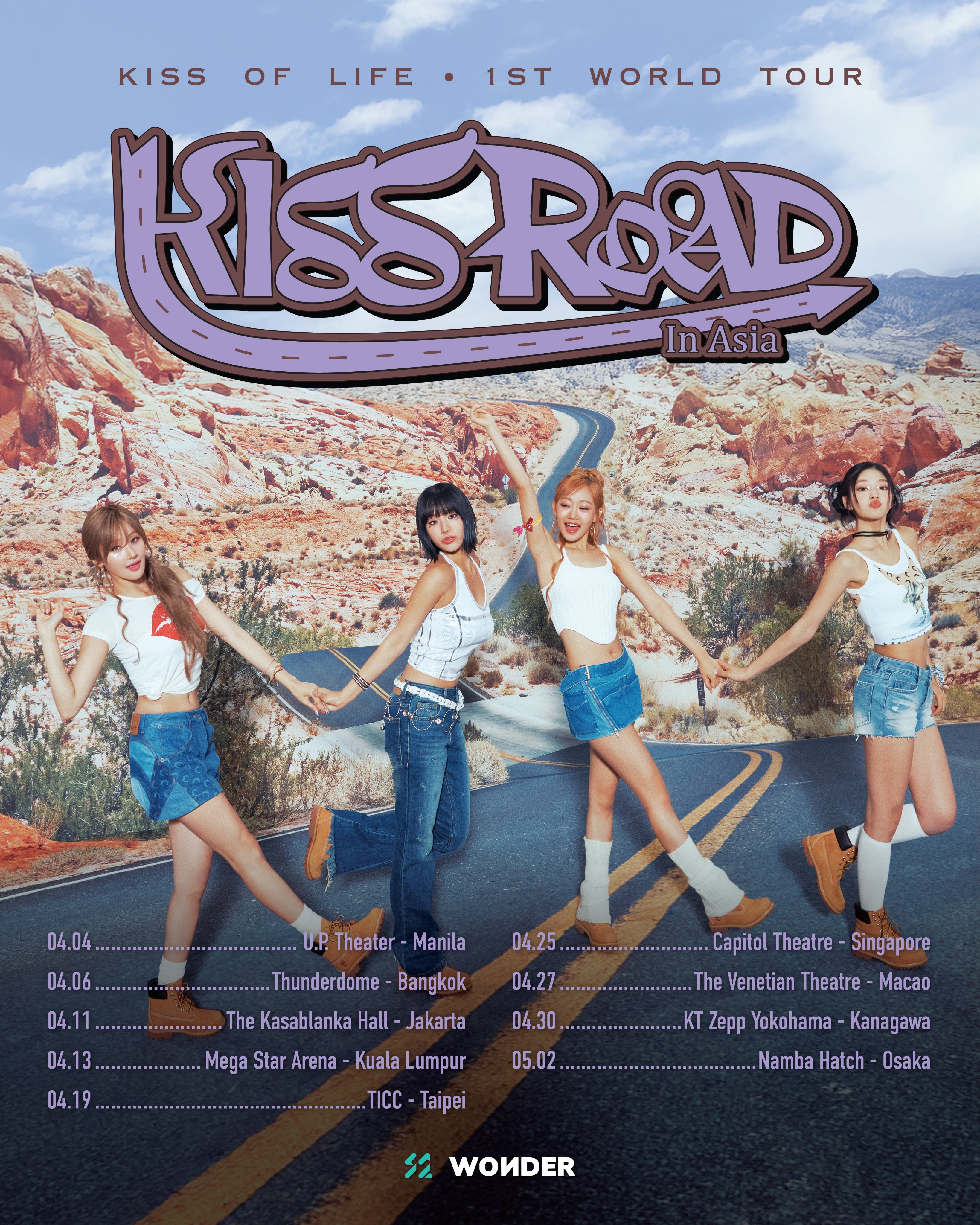 [정보/소식] 2025 KISS OF LIFE 1st WORLD TOUR [KISS ROAD] in Asia | 인스티즈