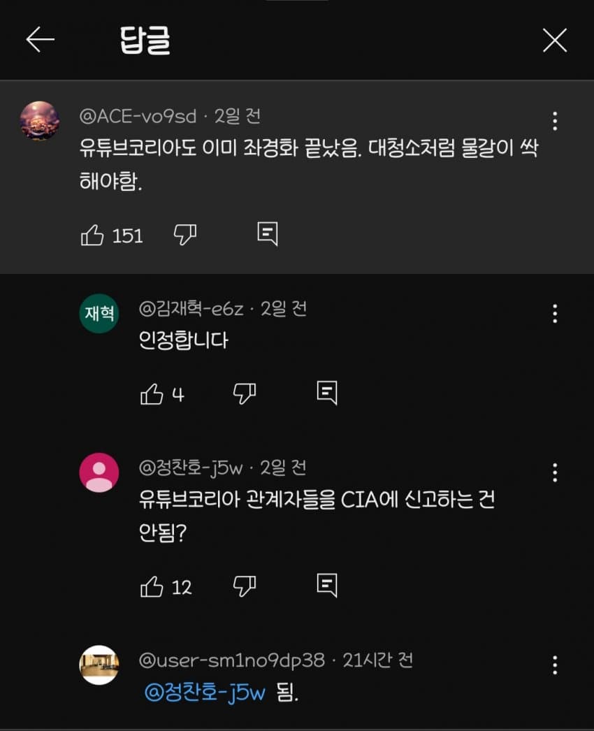 [정보/소식] 유튜브 코리아도 CIA 신고 한대ㅋㅋㅋㅋㅋ | 인스티즈