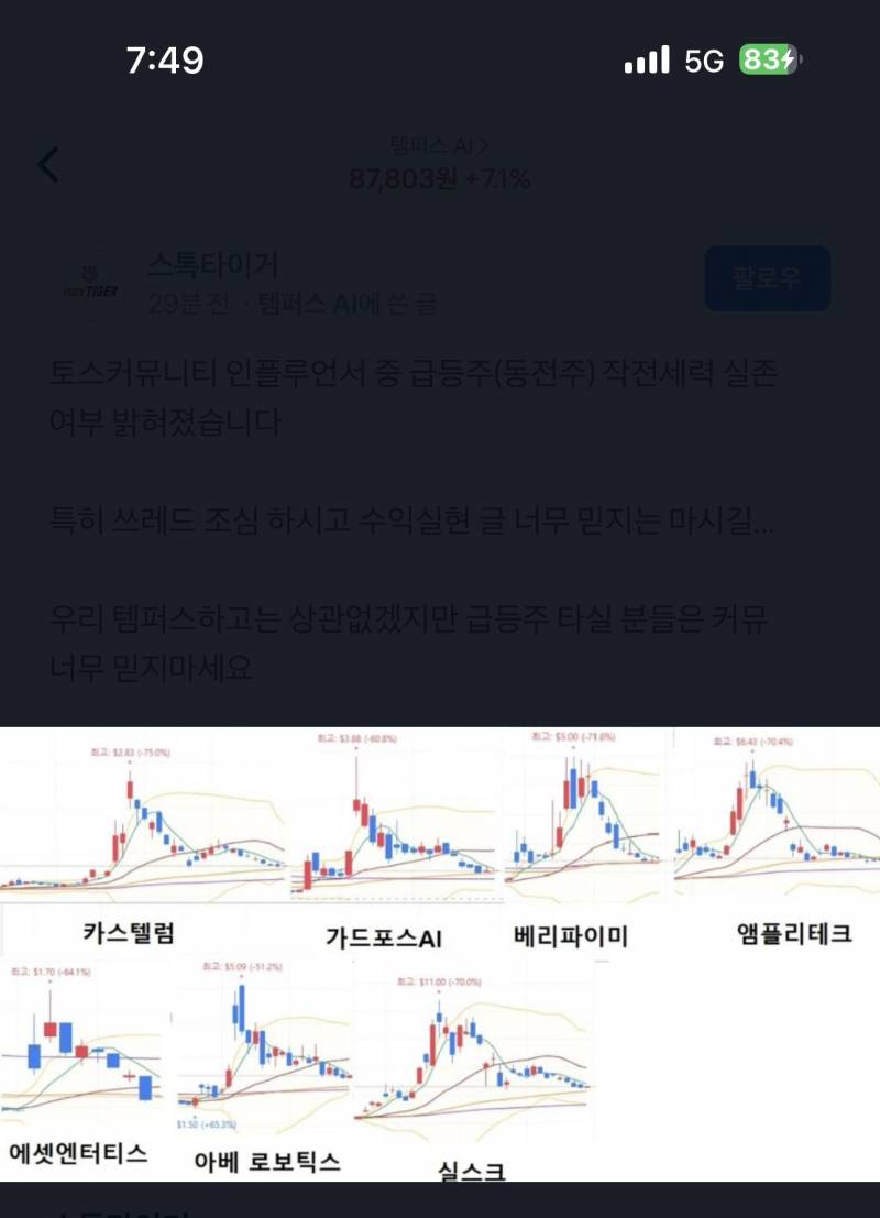 [잡담] 토스 커뮤 인플루언서중에 작전세력 있네 | 인스티즈