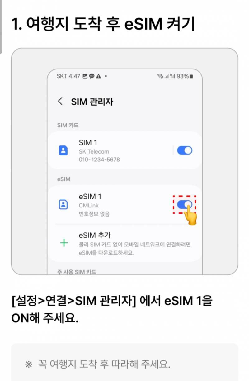 [잡담] 익들아 eSIM 연결할 때 이거 꼭 해야해? 도움좀주라😢😢 | 인스티즈