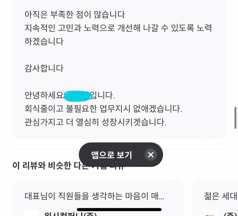 [잡담] 잡플래닛 이런식으로 대표가 하나씩 답글다는데 | 인스티즈