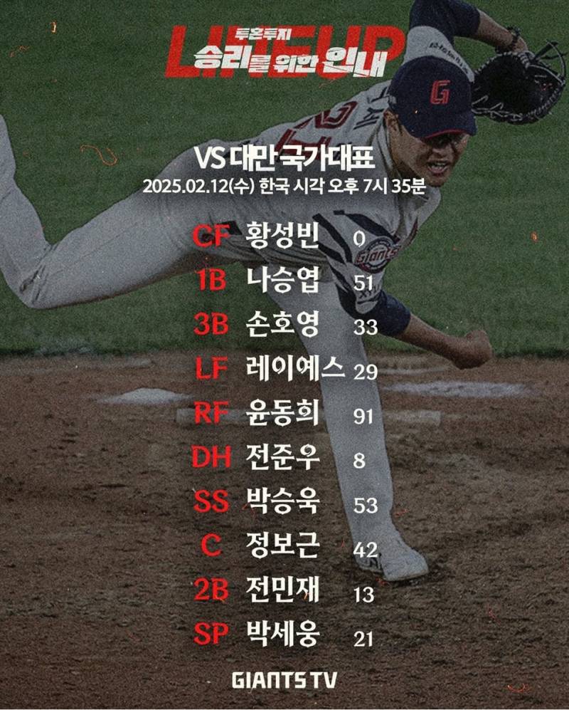 [OnAir] ❤️🌺롯데자이언츠 vs 대만 WBC 연습경기 달글🌺❤️ | 인스티즈