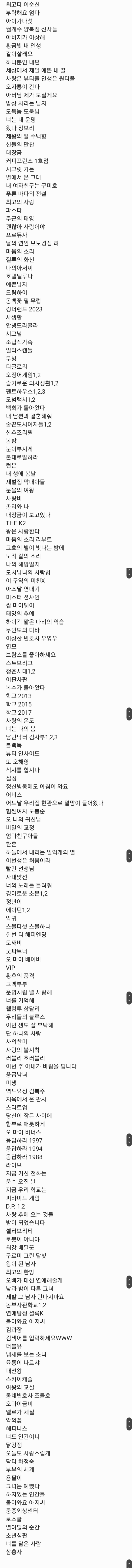 [잡담] 스무살드덕..심심해서 여태까지 본 드라마 정리해봄 | 인스티즈