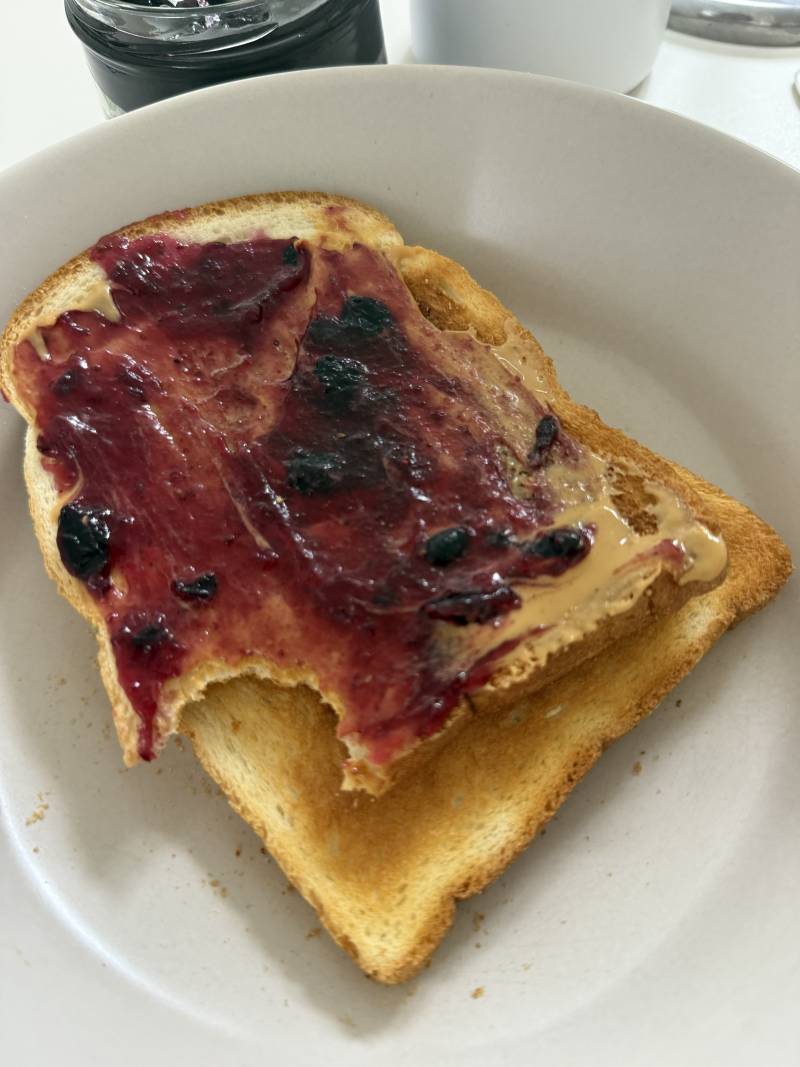 [잡담] 식빵에 땅콩잼 블루베리쨈 발라먹으니까 맛도리.. | 인스티즈