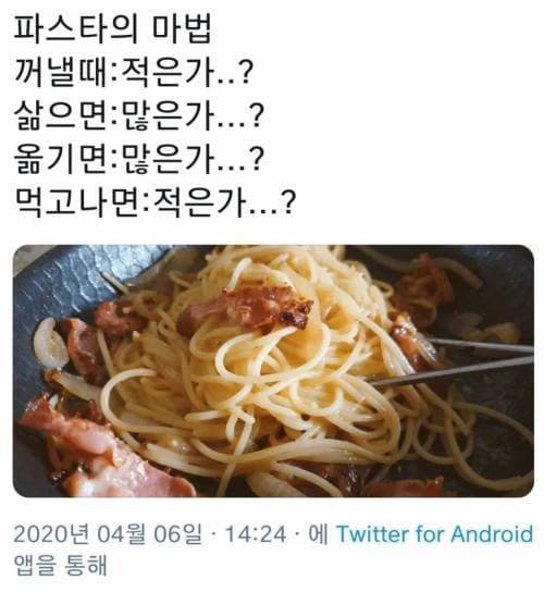 충격적이라는 파스타 1인분 양.JPG | 인스티즈