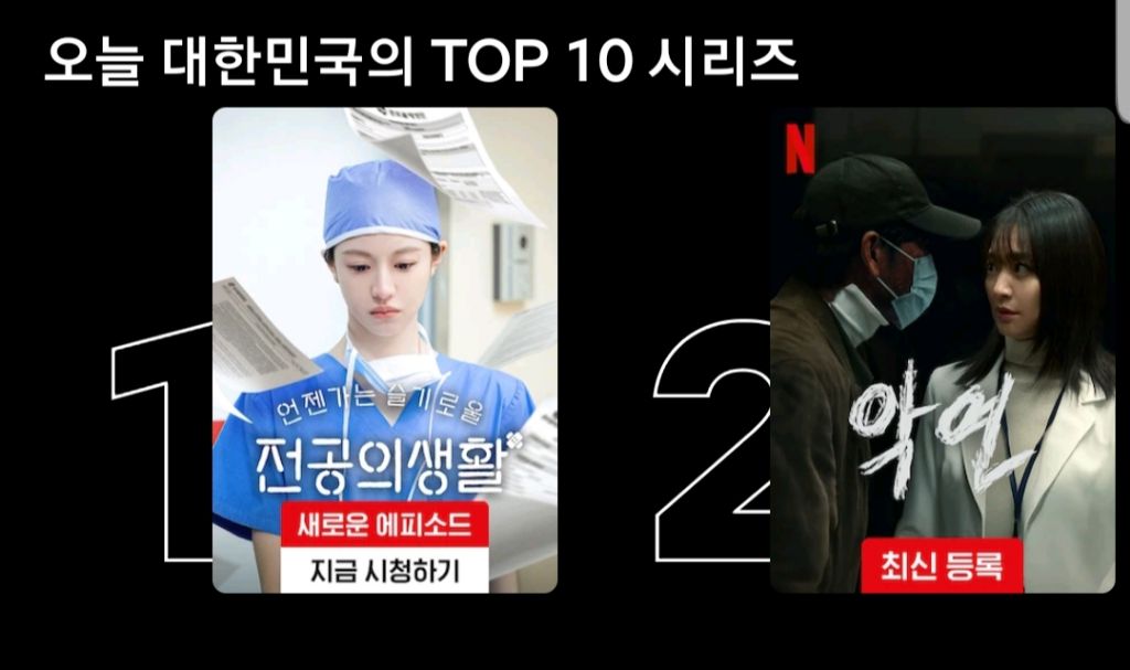 &lt;언젠가는 슬기로울 전공의생활&gt; 넷플릭스 1위 | 인스티즈