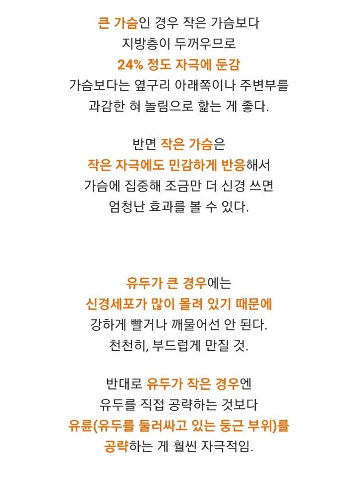 사이즈에 따라 다른 가슴 애무방법 - 인스티즈(Instiz) 이슈 카테고리