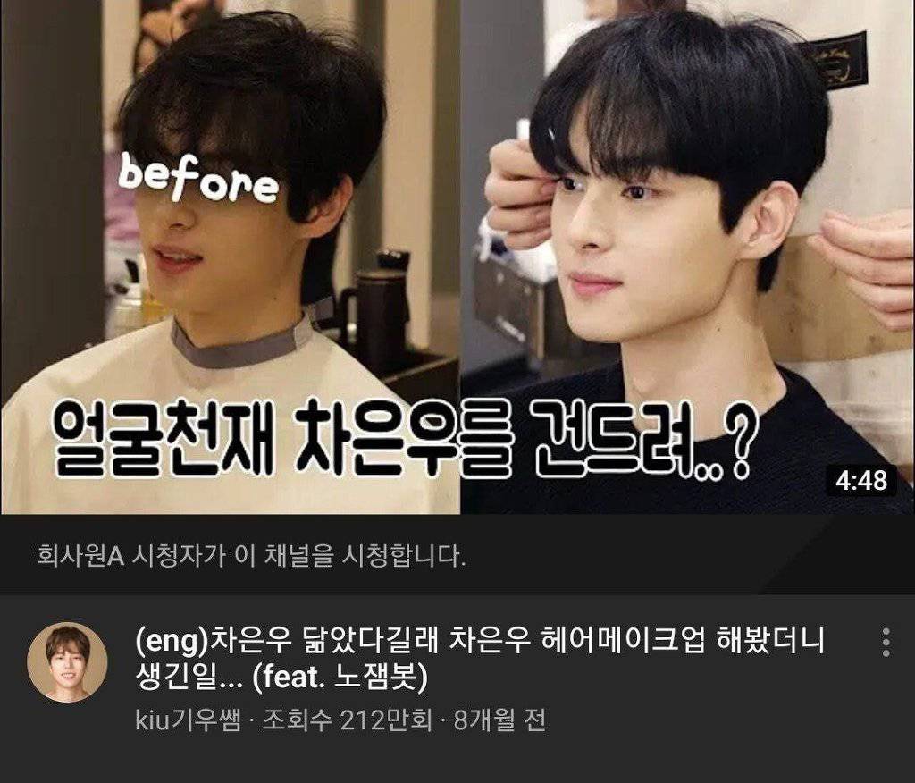 차은우 머리를 해달라고 한 유튜버 노잼봇의 최후.jpg | 인스티즈