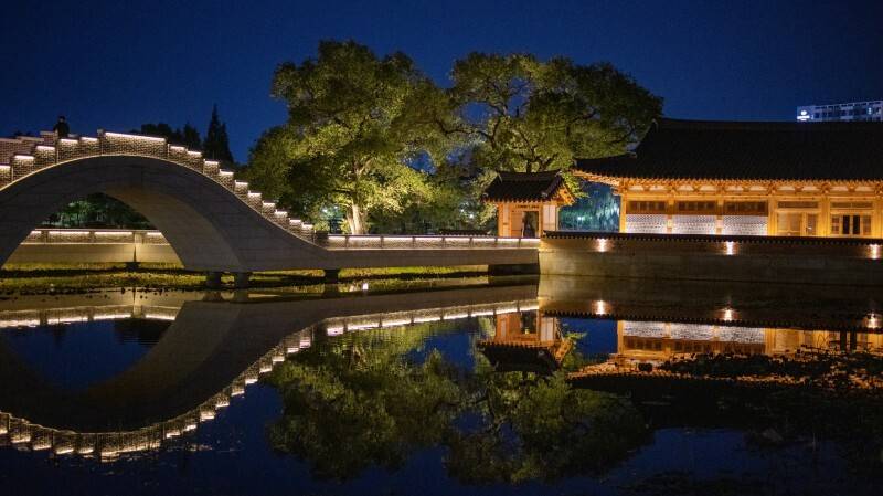 전주 덕진공원 연화정과 연화교 야경 | 인스티즈