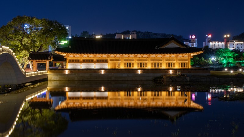 전주 덕진공원 연화정과 연화교 야경 | 인스티즈