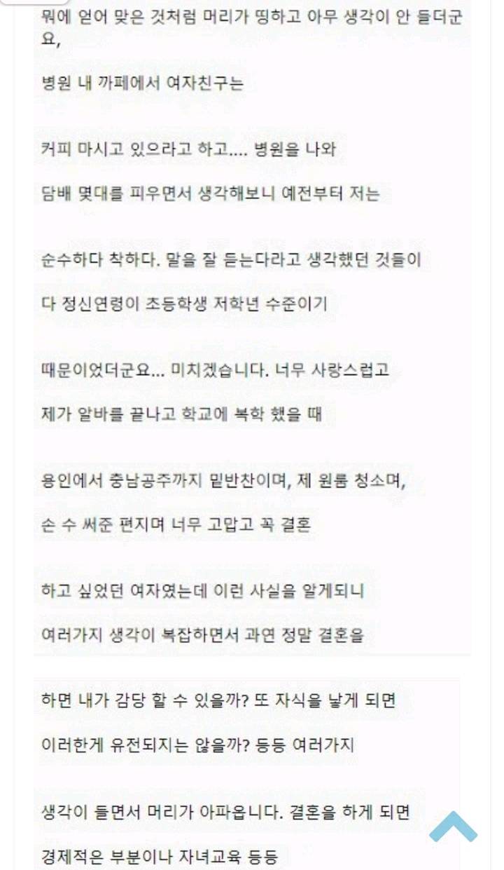 6년만난 여자친구가 경계성 지능장애 | 인스티즈