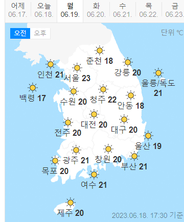 다음주 전국 날씨 - 인스티즈(Instiz) 인티포털 카테고리