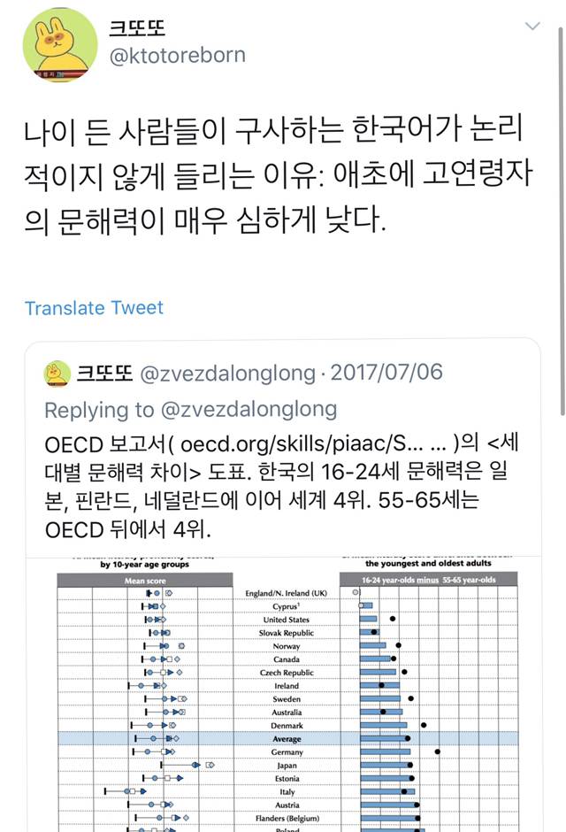 "한국어는 논리적인 구조로 말하기 어려운 언어다” 로 토론하는 트위터리안들.twt | 인스티즈