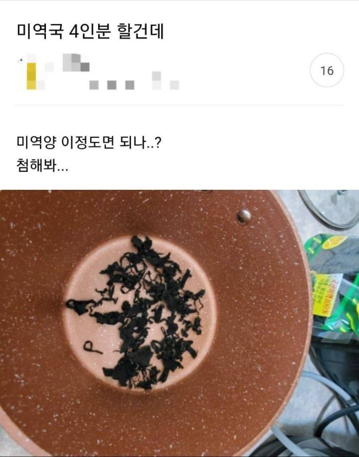 nokbeon.net-미역국 4인분 할건데 이정도면 되나..??-1번 이미지