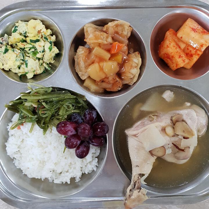 단체급식 비빔만두 만두탕수 jpg | 인스티즈