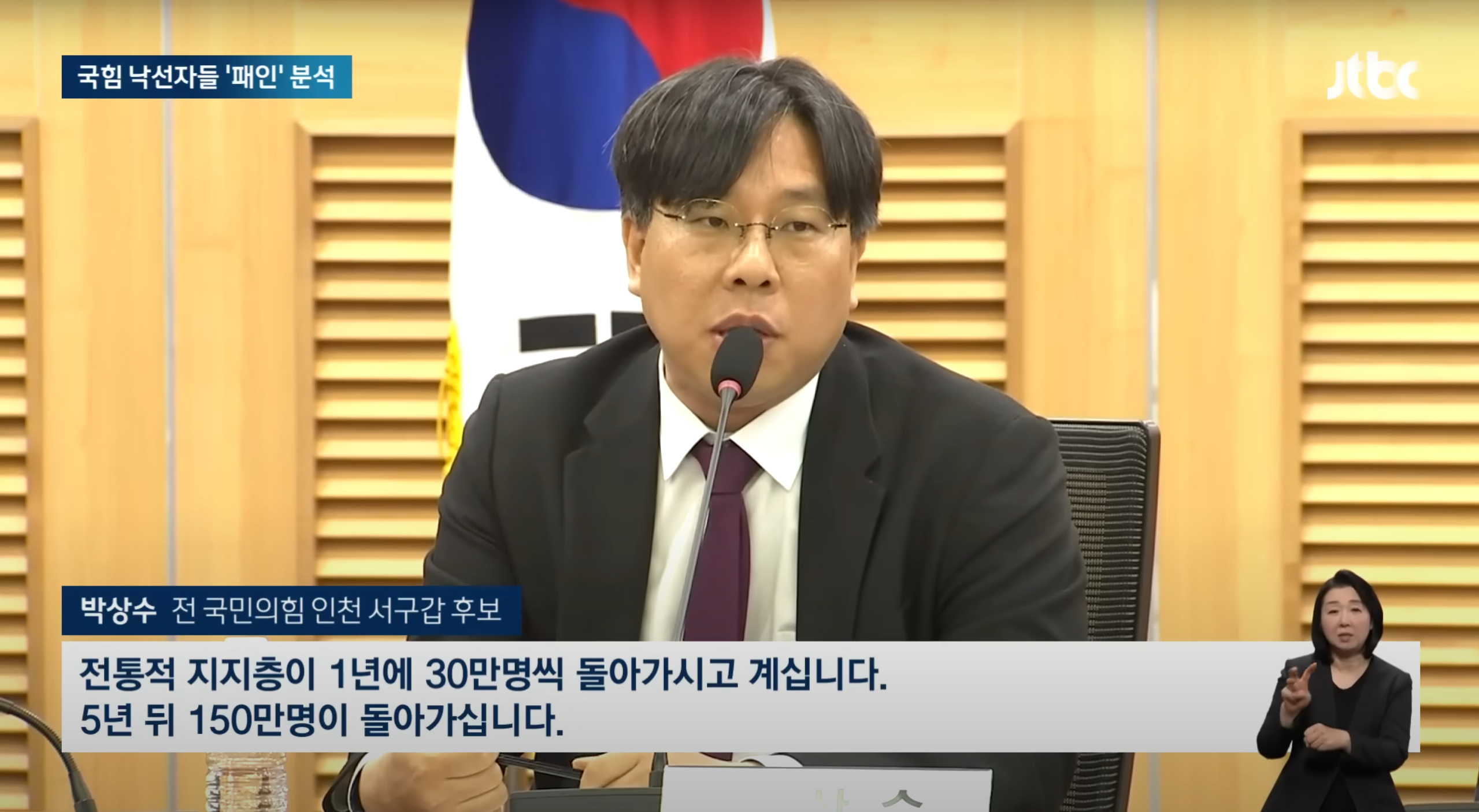  국힘전통적 지지층이 1년에 30만명씩 돌아가시고 계십니다. 5년 뒤 150만명이 ..