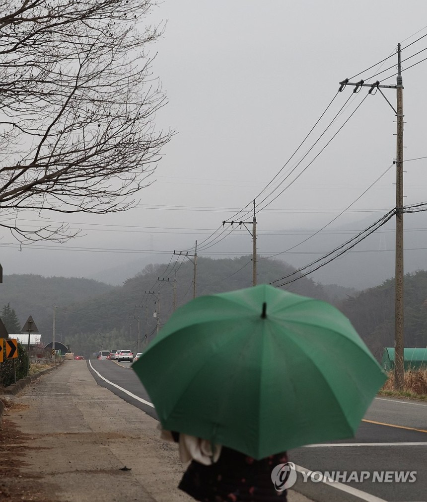  울주 산불 지역에 내리는 단비