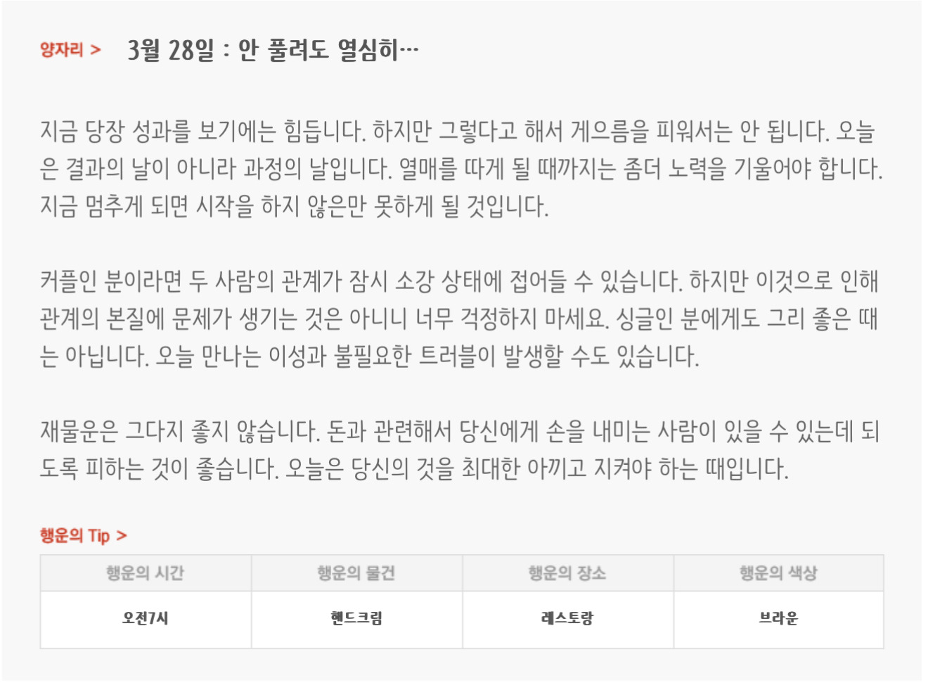 하루전에 미리보는 3월 28일 별자리운세 | 인스티즈