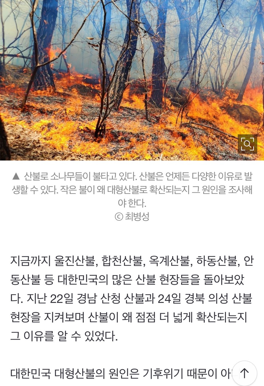 산불 발화지점 가보고 깜짝 놀랐다, 대형산불의 진짜 원인 [최병성 리포트] | 인스티즈