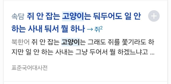 쥐 안잡는 고양이는 둬도 일 안하는 사내 둬서 뭘하나 | 인스티즈