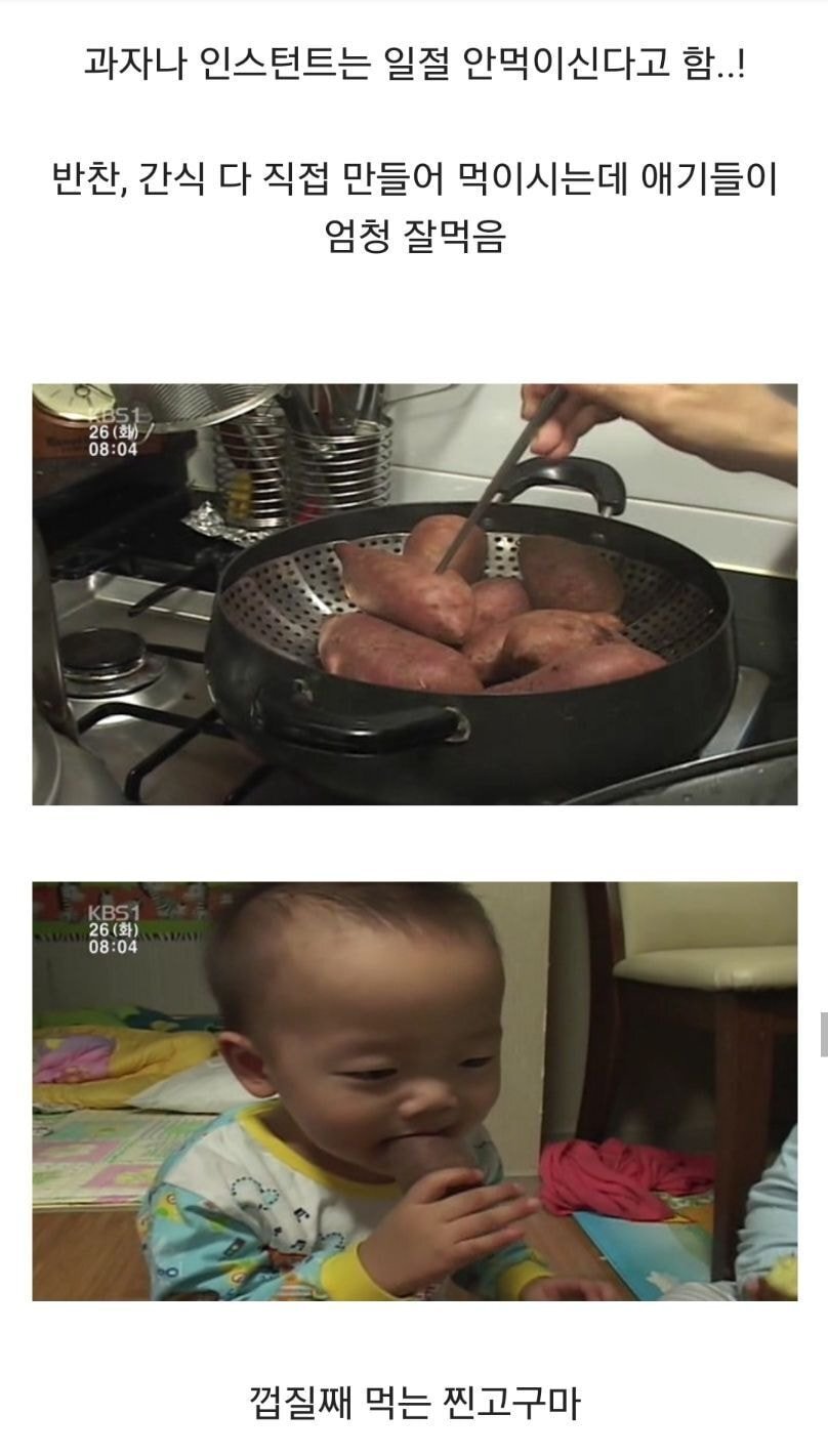  네쌍둥이 어머님이 만들어 먹인 애기들 건강식단.jpg