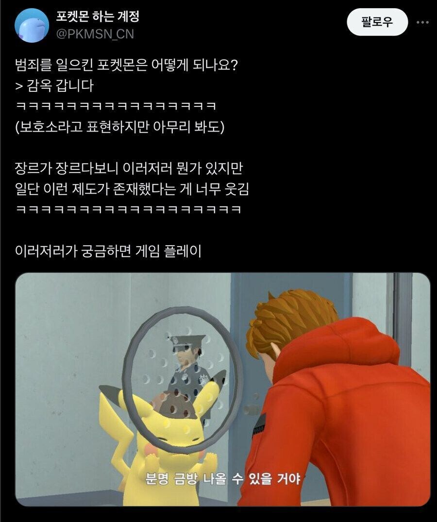  잘못한 포켓몬이 받는다는 형벌