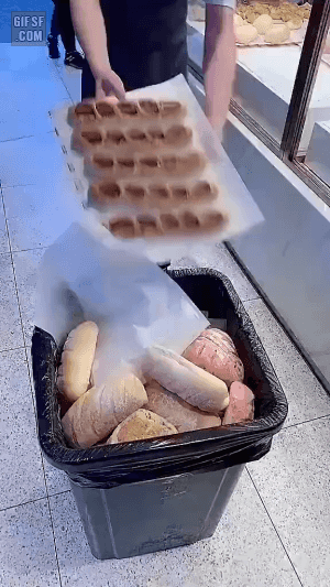  빵 폐기